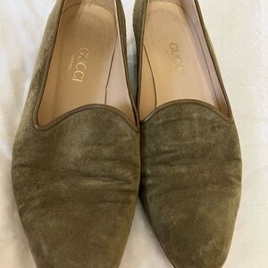 Gucci Green Suede Footwear